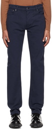 Sunspel Navy 5 Pocket Trousers