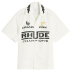 Rhude Men's Champions Snap Shirt in Cream