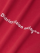 DISTRICT VISION - Perforated Logo-Print Aloe Stretch-Jersey T-Shirt - Red