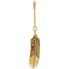Ambush Gold Feather Charm Earring