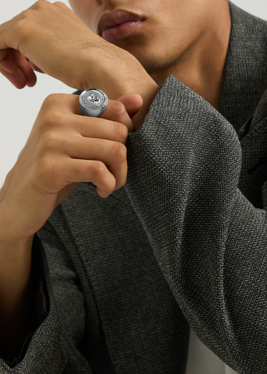 Alexander Mcqueen Sovereign Skull Crystal-embellished Ring Silver