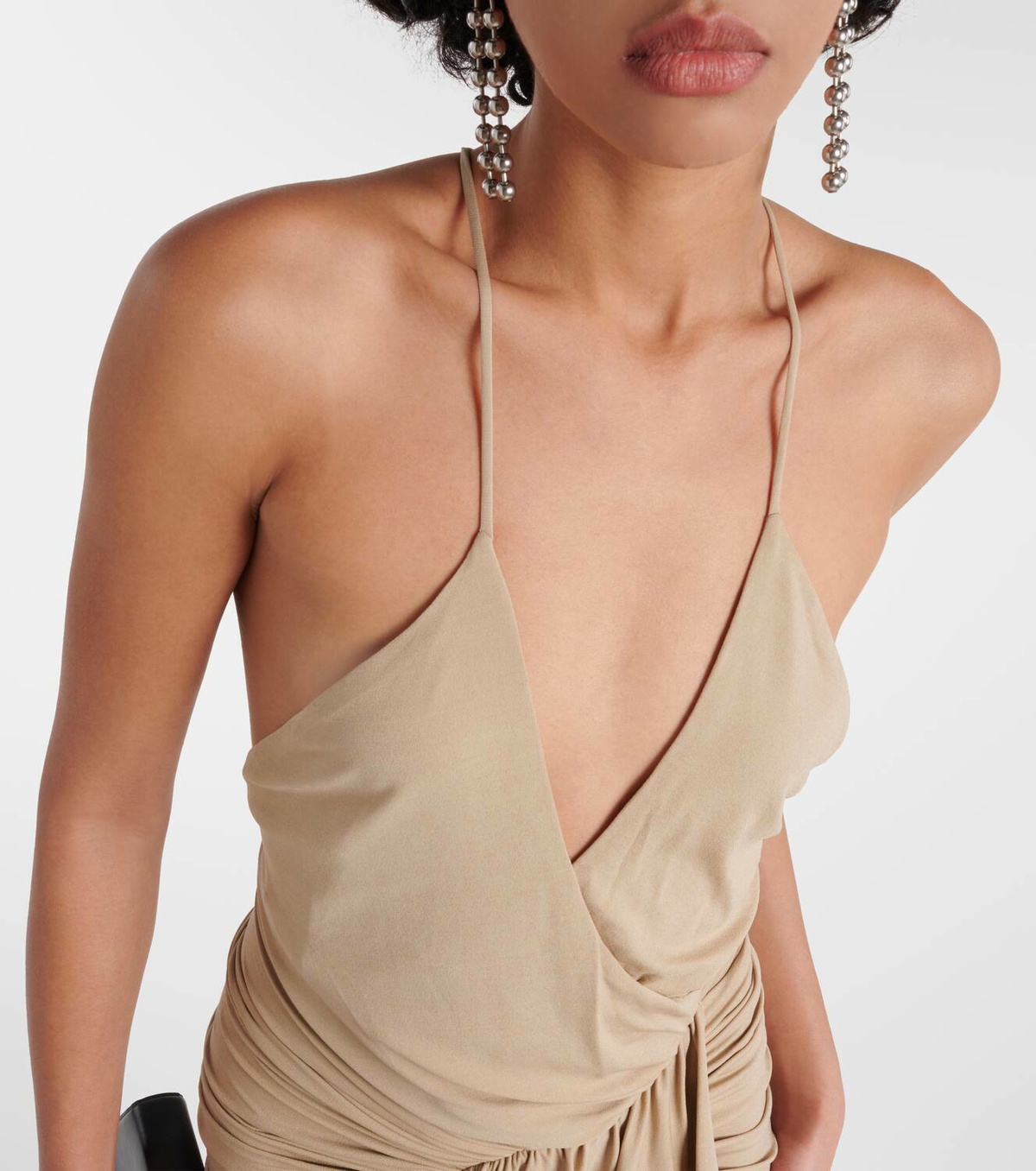 Alexandre Vauthier Draped ruffled wrap dress