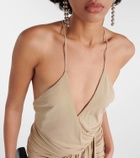 Alexandre Vauthier Draped ruffled wrap dress