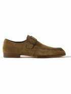 Tod's - Suede Monk-Strap Shoes - Brown