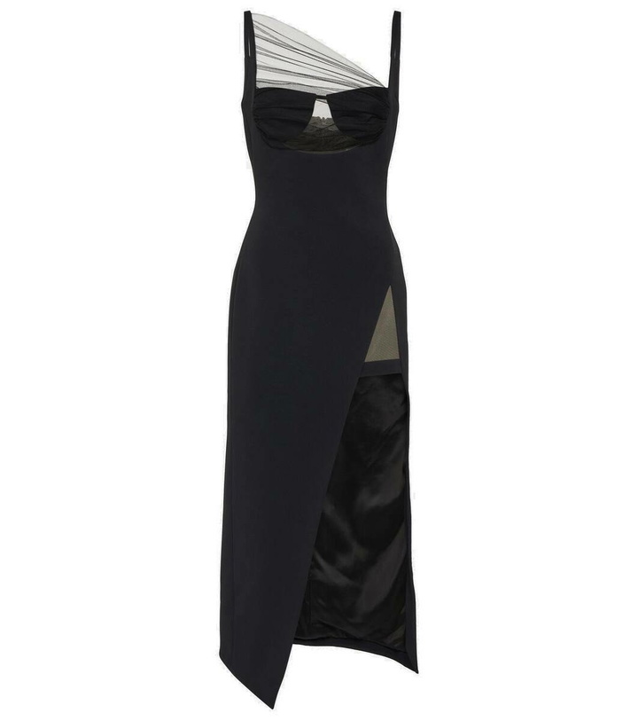 Photo: David Koma Cutout gathered midi dress