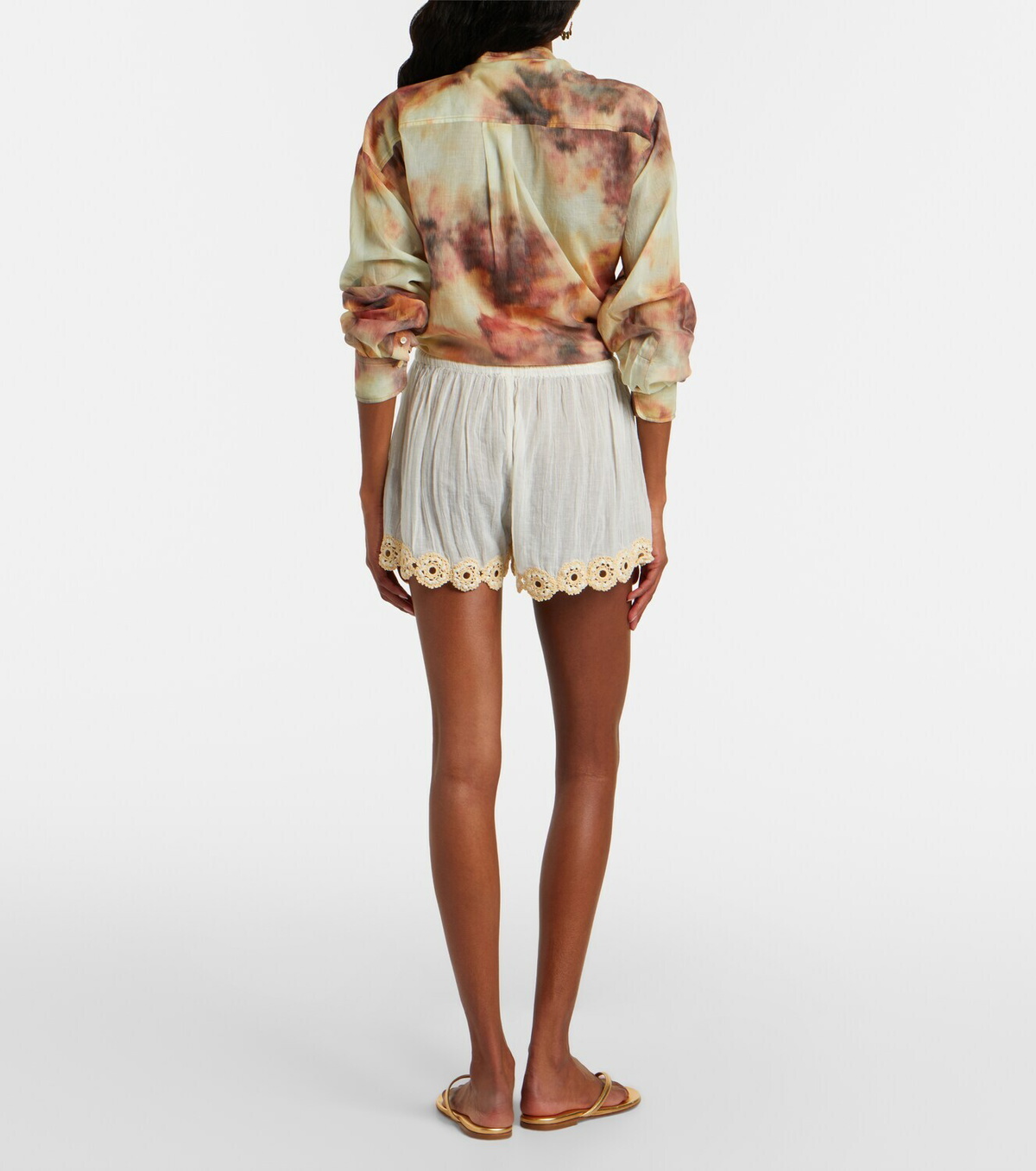 Ulla Johnson Liya crochet-trimmed cotton shorts