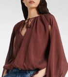 Loewe Paula's Ibiza cotton and silk blouse