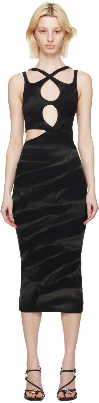 Dion Lee Black Sport Midi Dress