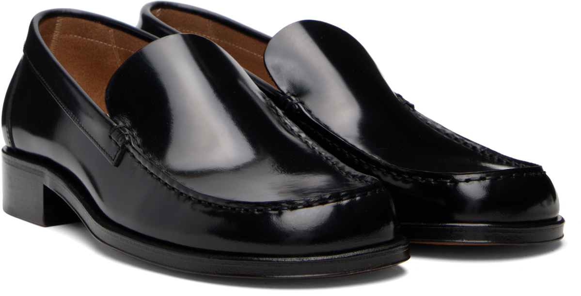 LEMAIRE Black Calfskin Loafers