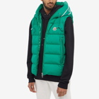 Moncler Men's Cardamine Logo Hooded Gilet in Green