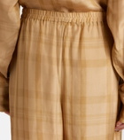 The Frankie Shop Baxter checked twill wide-leg pants
