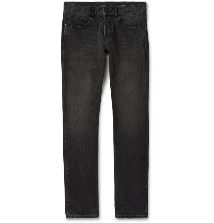 Photo: Saint Laurent - Slim-Fit 17cm Hem Denim Jeans - Men - Black