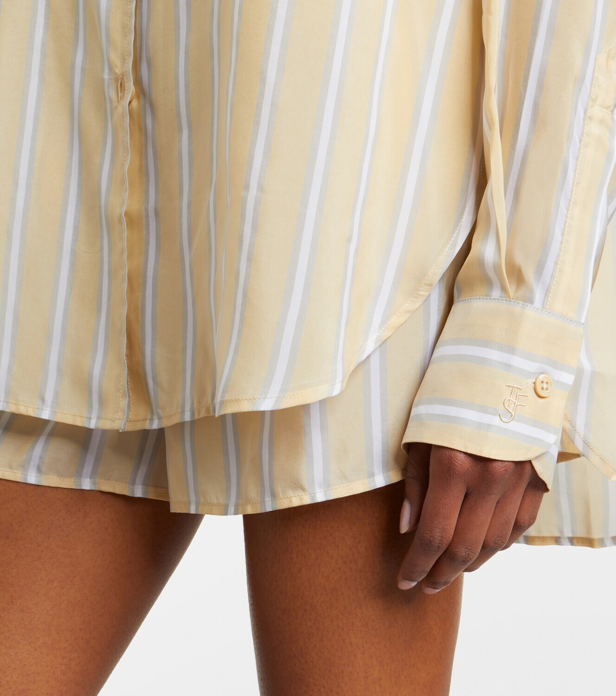 The Frankie Shop Peri striped twill shirt