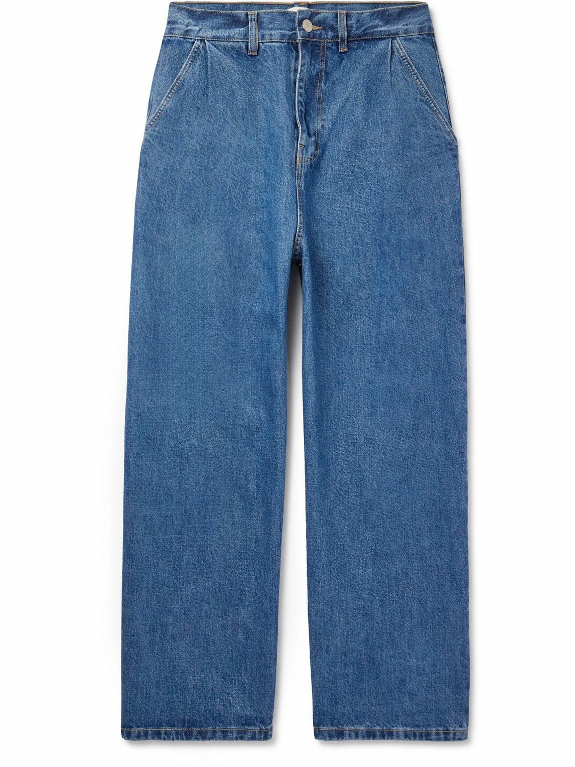 The Frankie Shop - Drew Wide-Leg Pleated Jeans - Blue