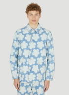 Hana Dots Workwear Jacket in Light Blue