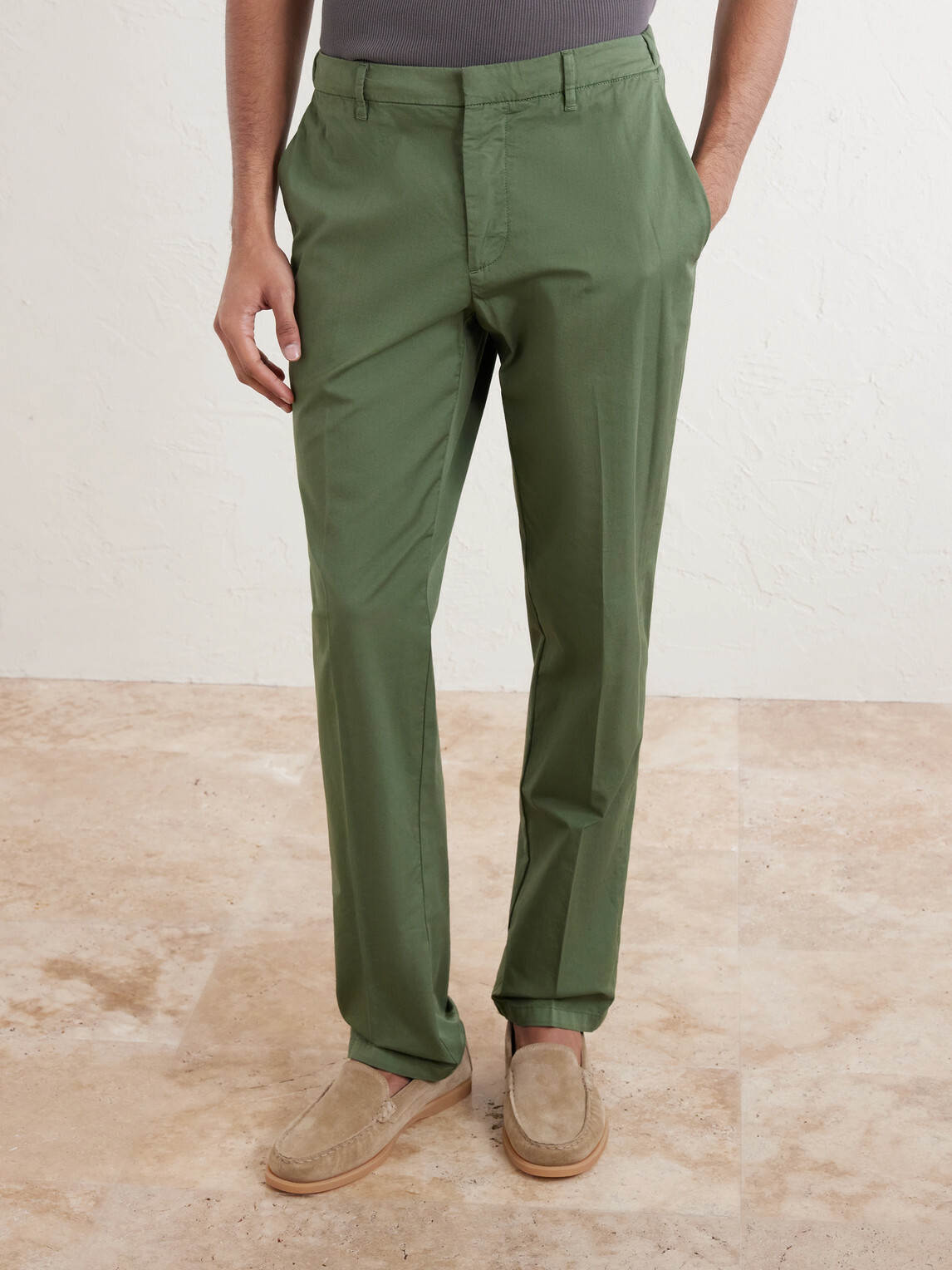 Altea - Dumbo Tapered Cotton-Blend Gabardine Trousers - Green