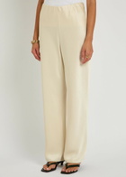 Vince Colette Wide-leg Satin Trousers Off White