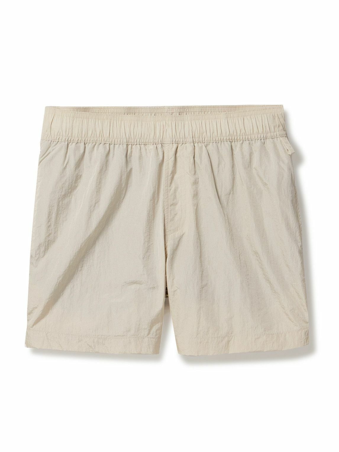 Photo: Onia - Straight-Leg Mid-Length Crinkled Swim Shorts - Gray