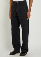 Willy Chavarria Bad Boy Straight-leg Jeans Black