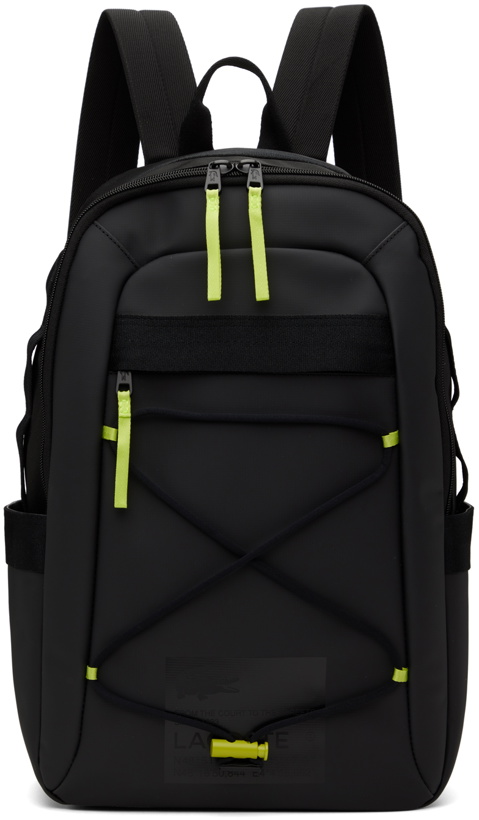 Photo: Lacoste Black Water-Repellent Backpack