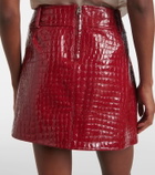 Tom Ford Croc-effect leather miniskirt