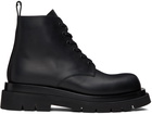 Bottega Veneta Black Lug Lace-Up Boots