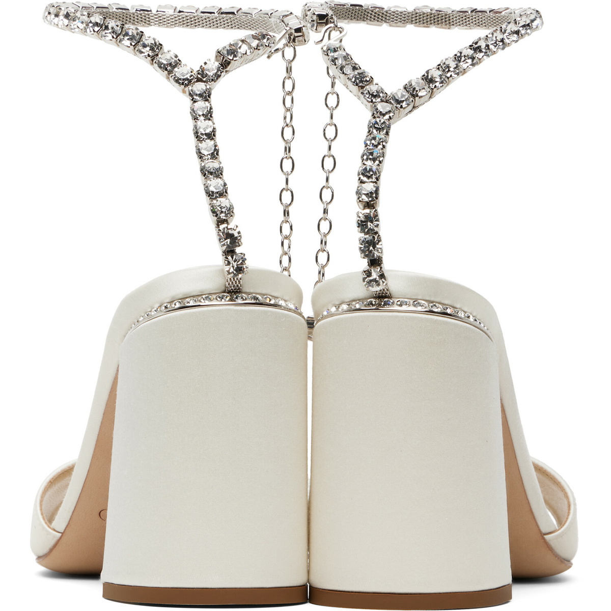 Jimmy Choo White Saeda Block Heel 85 Heeled Sandals