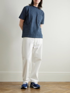 Beams Plus - Striped Cotton T-Shirt - Blue