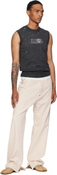 MM6 Maison Margiela Gray Wool Sweater Vest