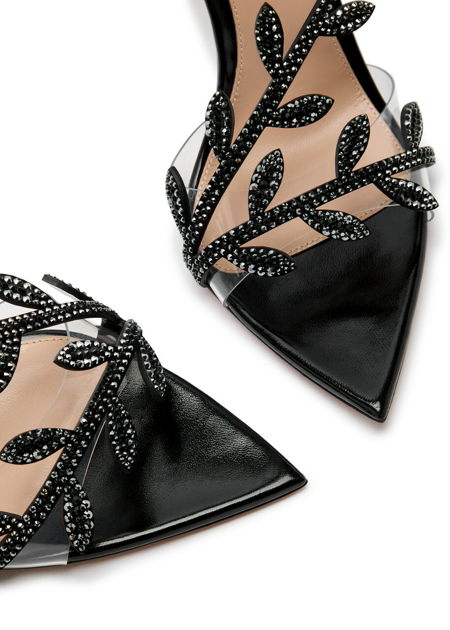 【Gianvito Rossi】ジャンヴィト・ロッシ／CRYSTAL FLAVIA 0400021826750_TRANSPARENTBLACK
