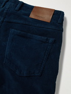 Canali - Stretch-Cotton Corduroy Trousers - Blue