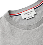 Thom Browne - Printed Cotton-Jersey T-Shirt - Gray