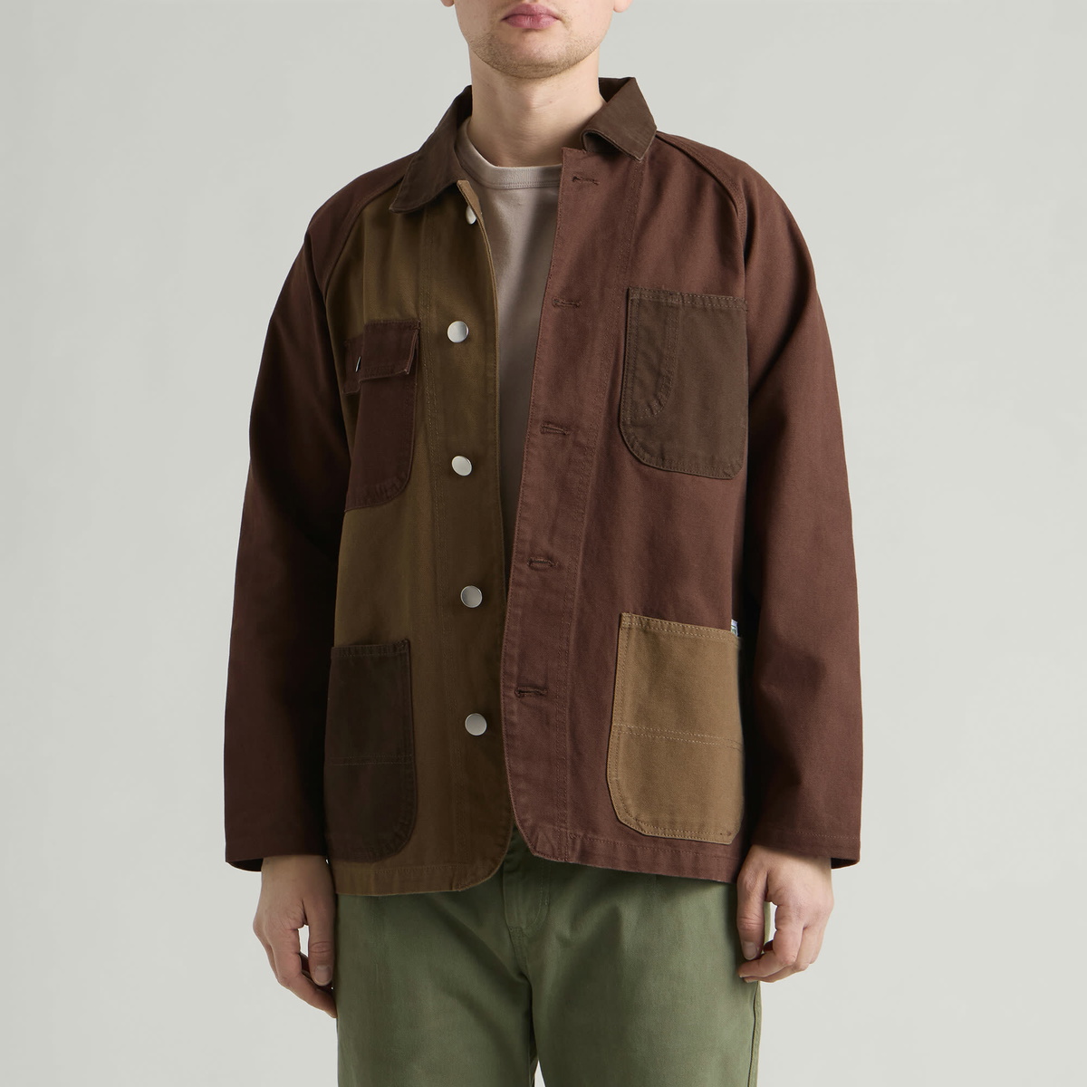 Service Works Men's Patchwork Coverall 2.0 Jacket in Brown