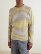 Auralee - Summer Striped Cashmere Sweater - Yellow