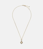 FoundRae Infinite Gratitude 18kt gold necklace with diamonds and sapphires