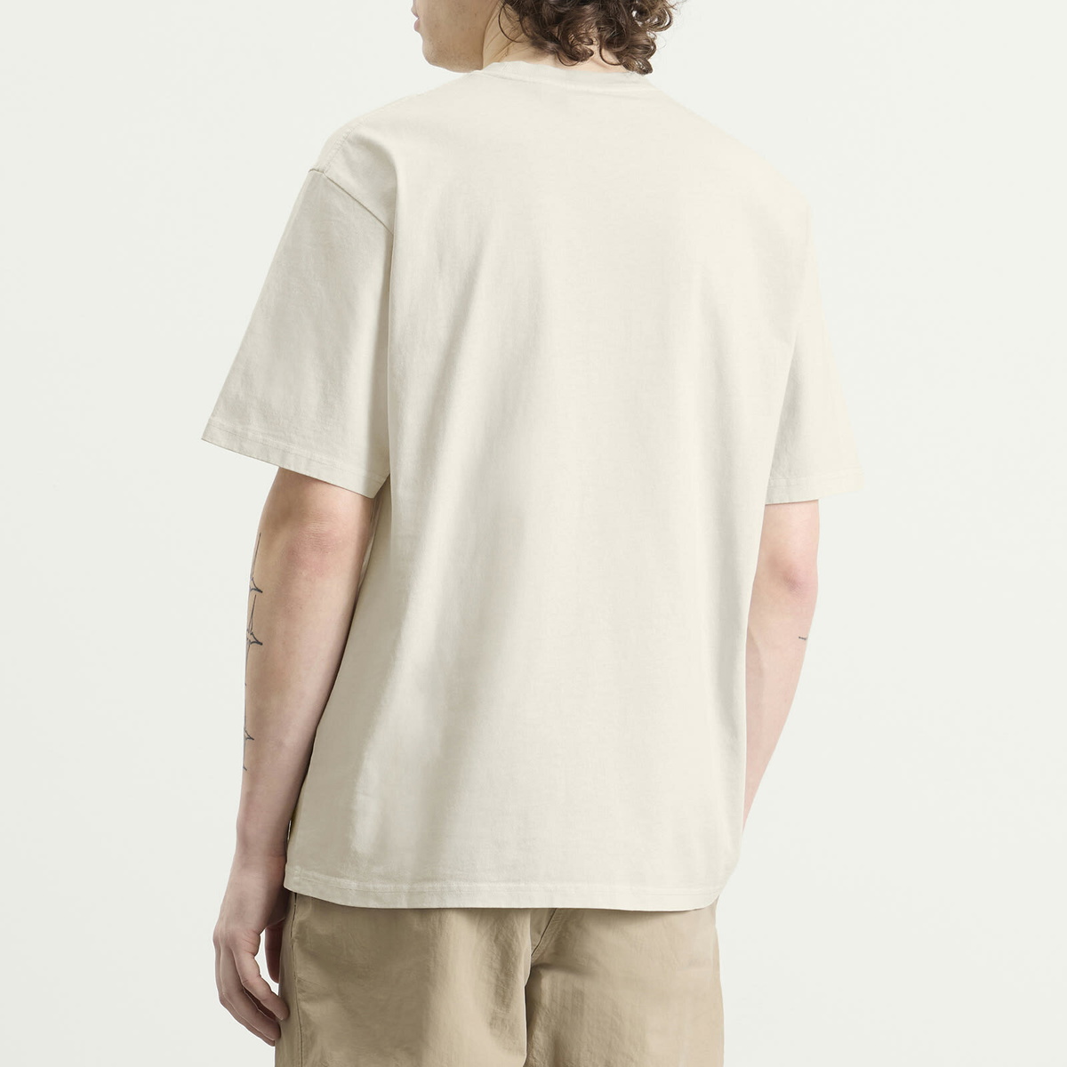 Gramicci Men's G-Scribble Pigment Dyed T-Shirt in Natural Pigment