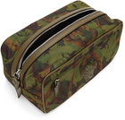 Versace Green & Brown Baroccoflage Wash Bag