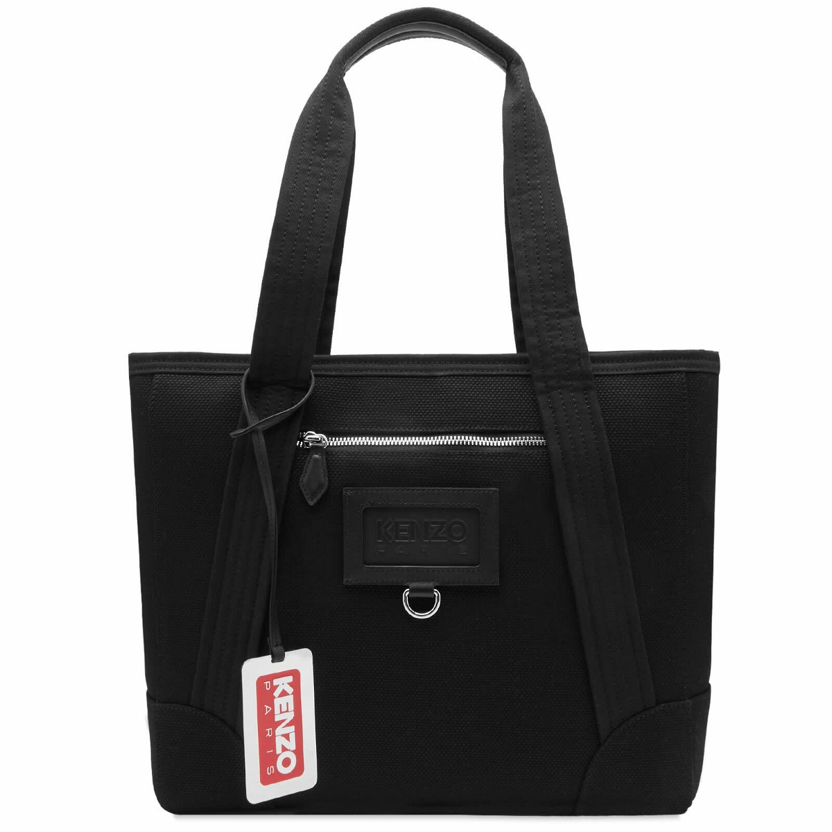 Photo: Kenzo Large Tote Bag With Small Logo in Black