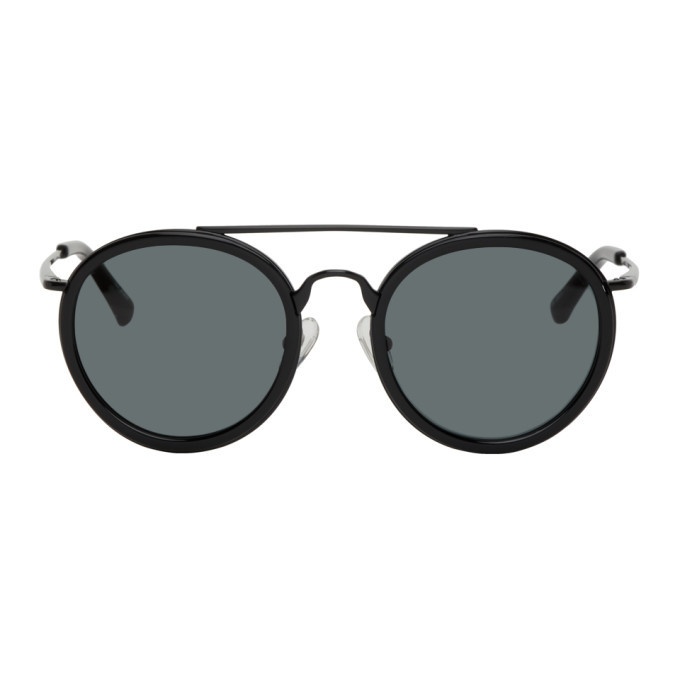 Photo: Dries Van Noten Black Linda Farrow Edition Aviator Sunglasses