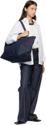 A.P.C. Blue Drummer Toile Tote