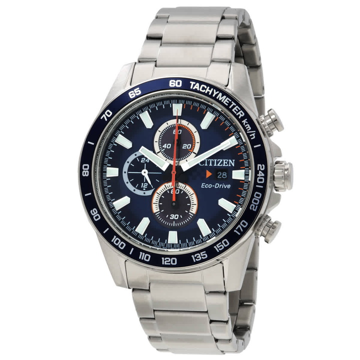 Photo: Citizen Brycen Eco-Drive Chronograph Blue Dial Mens Watch CA0781-50L