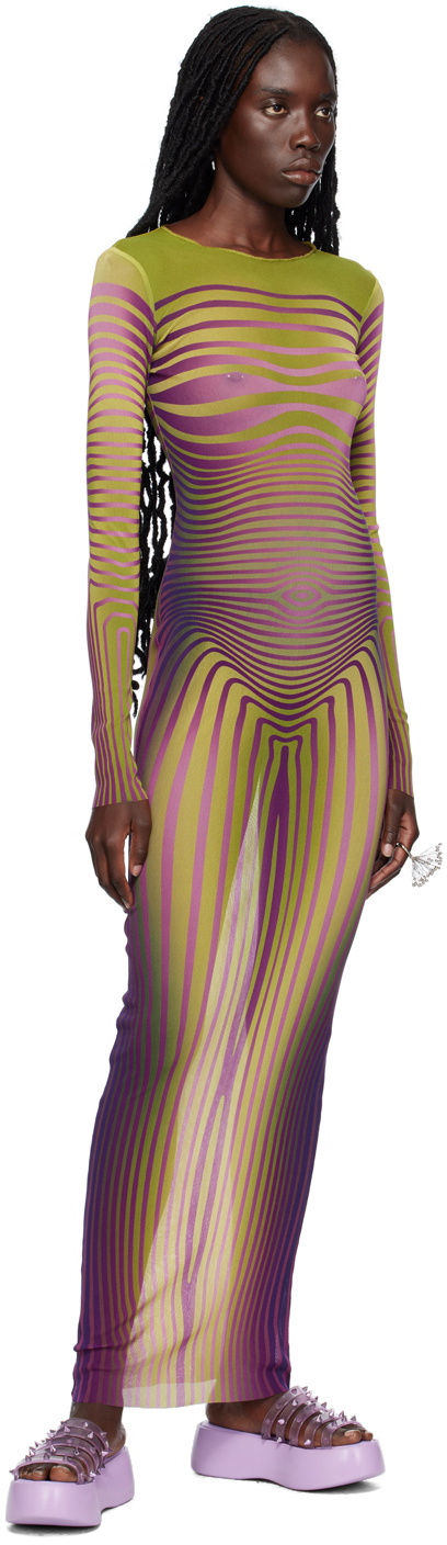 Jean Paul Gaultier Green 'The Body Morphing' Maxi Dress Jean Paul Gaultier