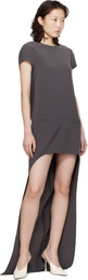 Courrèges Gray Circle Edge Maxi Dress