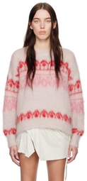 Isabel Marant Etoile Beige & Pink Dully Sweater