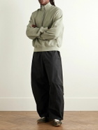AGOLDE - Idris Cotton-Jersey Half-Zip Sweatshirt - Green