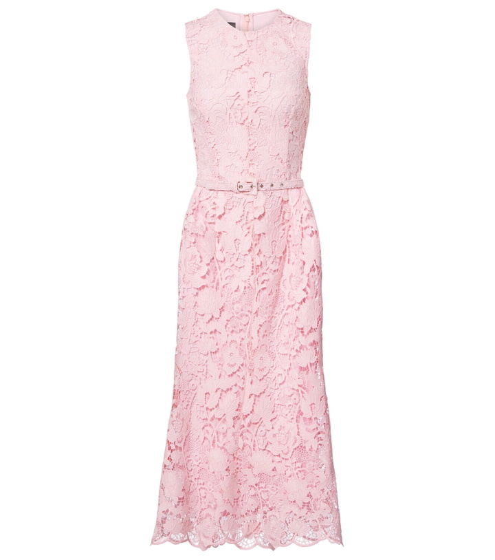 knee length dresses for ladies Corseted Lace Midi Dress 12 / Noir main image 1