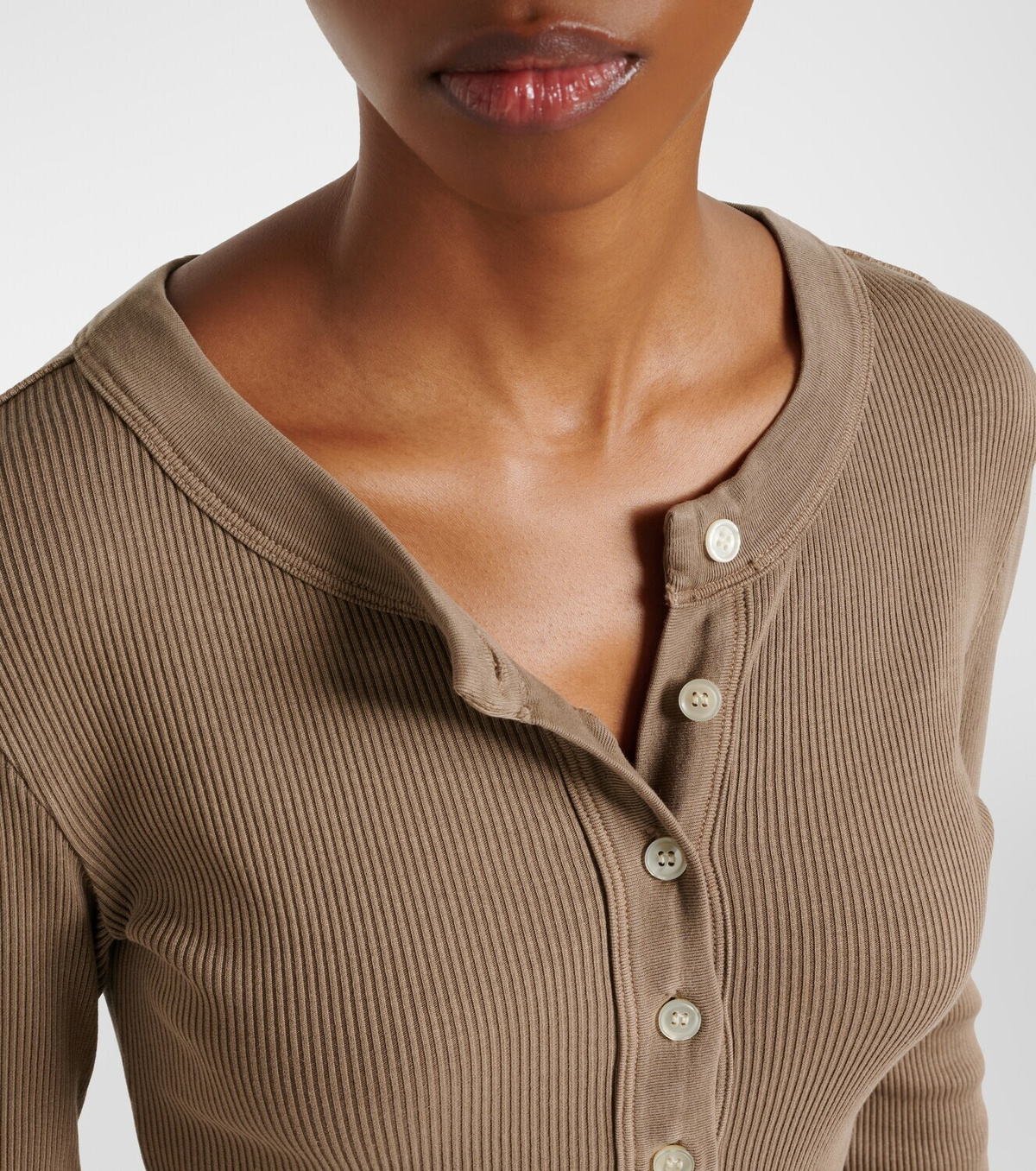 Citizens of Humanity Varra ribbed-knit Henley shirt