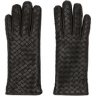Bottega Veneta Brown Intrecciato Leather Gloves