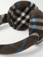 Burberry - Checked Cotton-Flannel Earmuffs - Brown