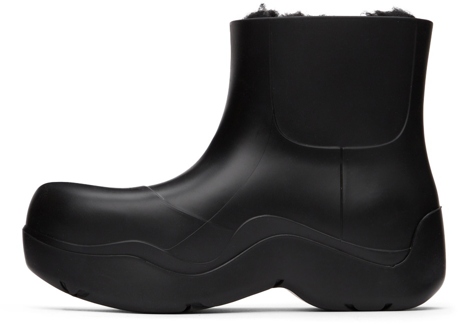 Bottega Veneta Black Shearling Puddle Boots Bottega Veneta display picture 3